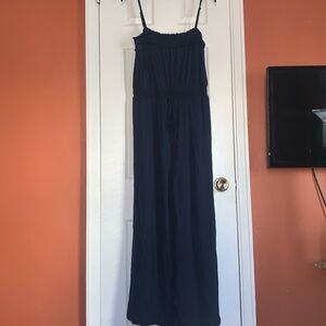 LOFT Smocked Strappy Jumpsuit